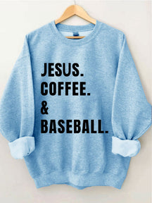 Jesus Coffee Baseball Sweatshirt