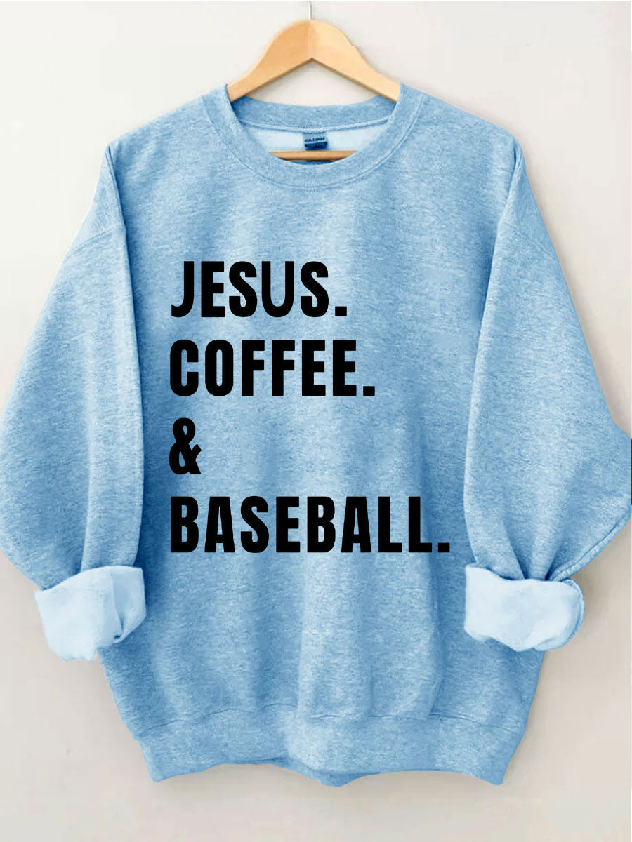 Jesus Kaffee Baseball Sweatshirt