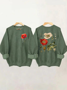 Vintage Mohn-Sweatshirt