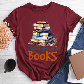 Just A Girls Who Loves Books T-shirt