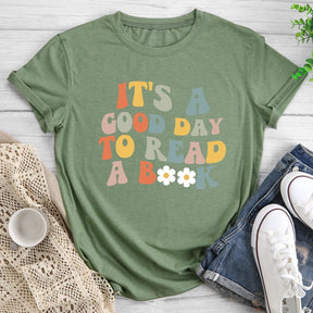 T-shirt col rond C'est une bonne journée pour lire un livre