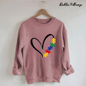 Autism Puzzle Heart Sweatshirt