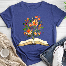 T-shirt Il y a des fleurs qui fleurissent dans le livre