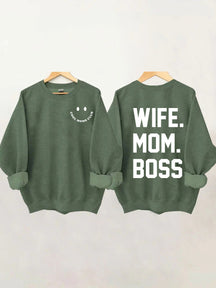 Cooles Moms Club, Wife Mom Boss Sweatshirt 