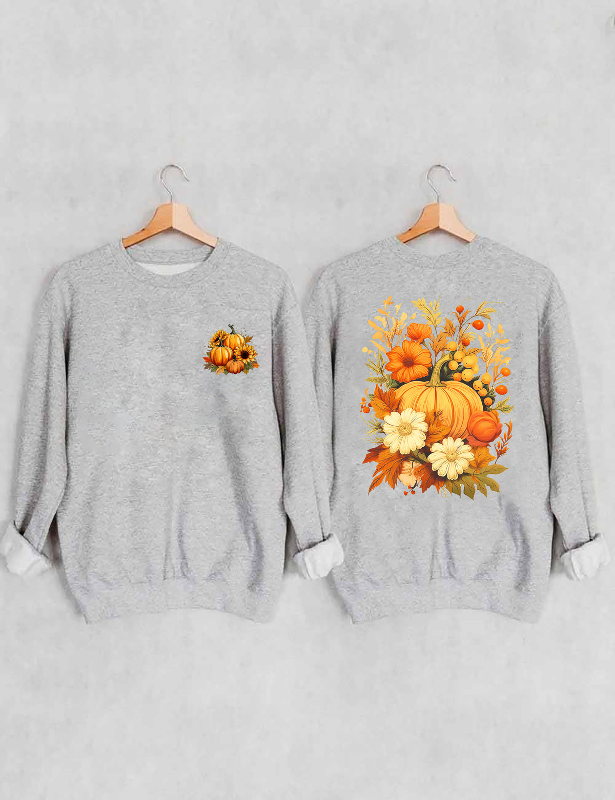 Sweat-shirt citrouilles tournesol