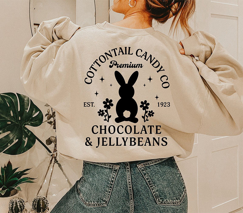 Cottontail Candy Company Funny Easter Sweatshirt