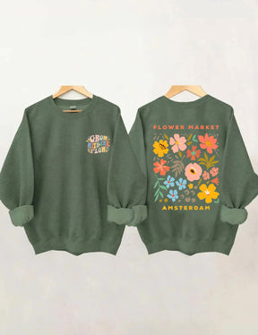 Boho Wildflower Crewneck Sweatshirt