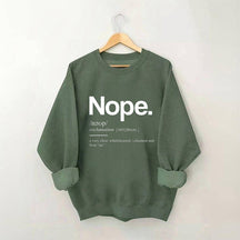 Sweat-shirt graphique drôle Nope