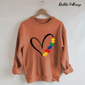 Autism Puzzle Heart Sweatshirt