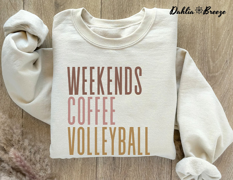 Weekend Coffee Volleyball Sweatshirt