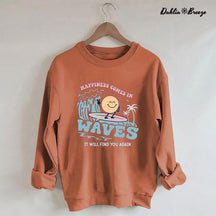 Le bonheur vient par vagues - Sweat-shirt à dos