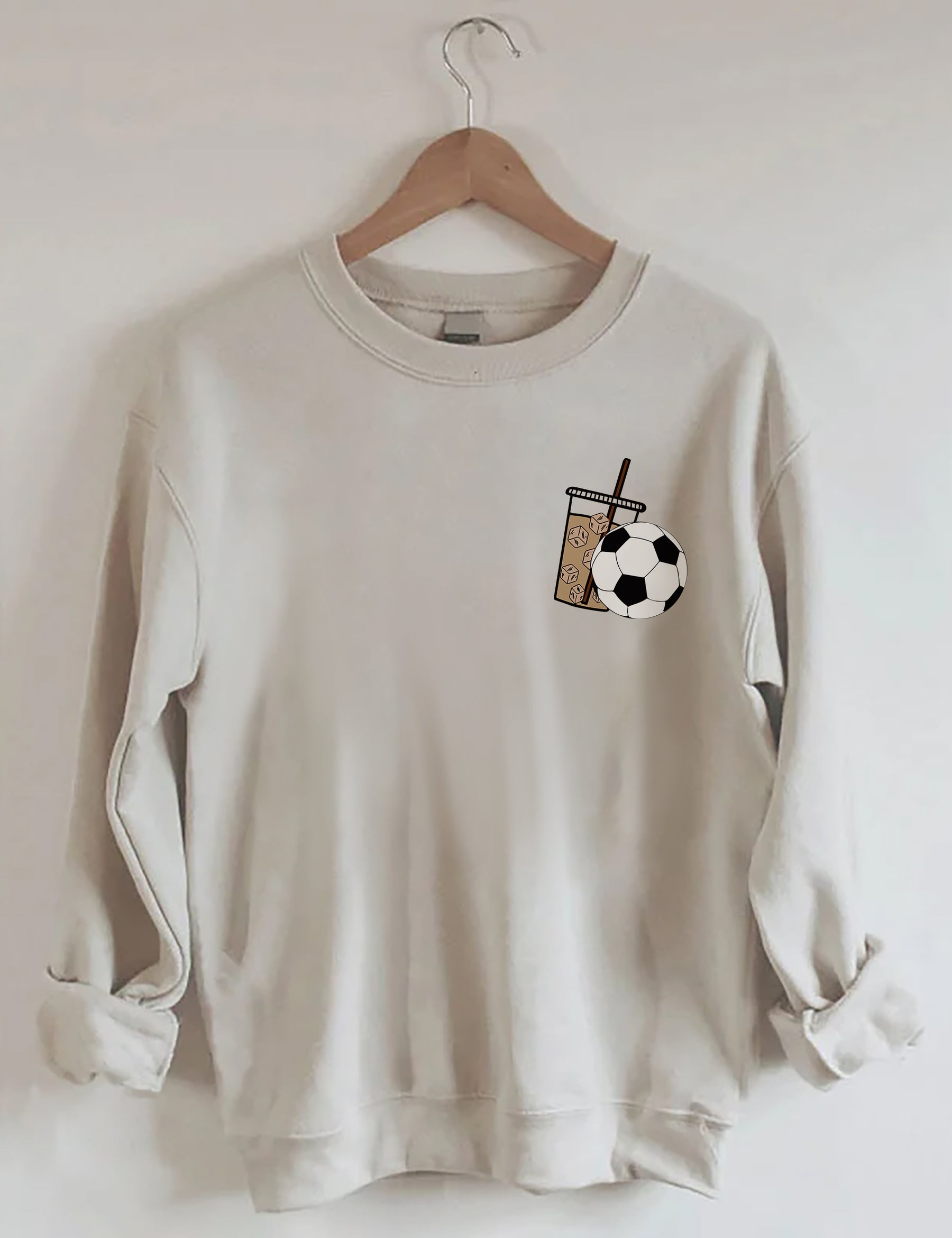 Weekends Iced Coffee Fußball-Sweatshirt