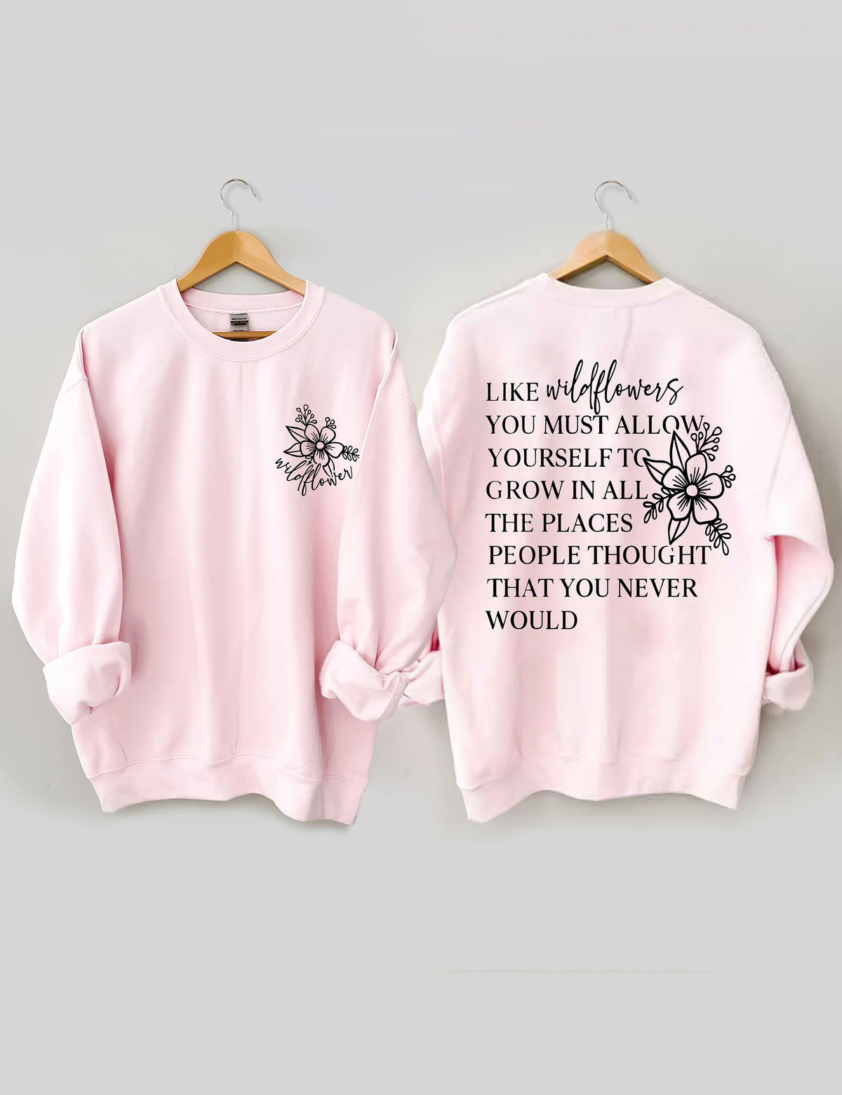 Ich mag Wildblumen-Sweatshirt