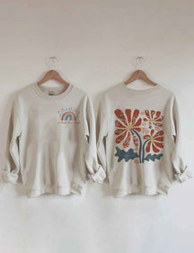 Grandissez à travers ce que vous traversez Boho Flowers Sweatshirt