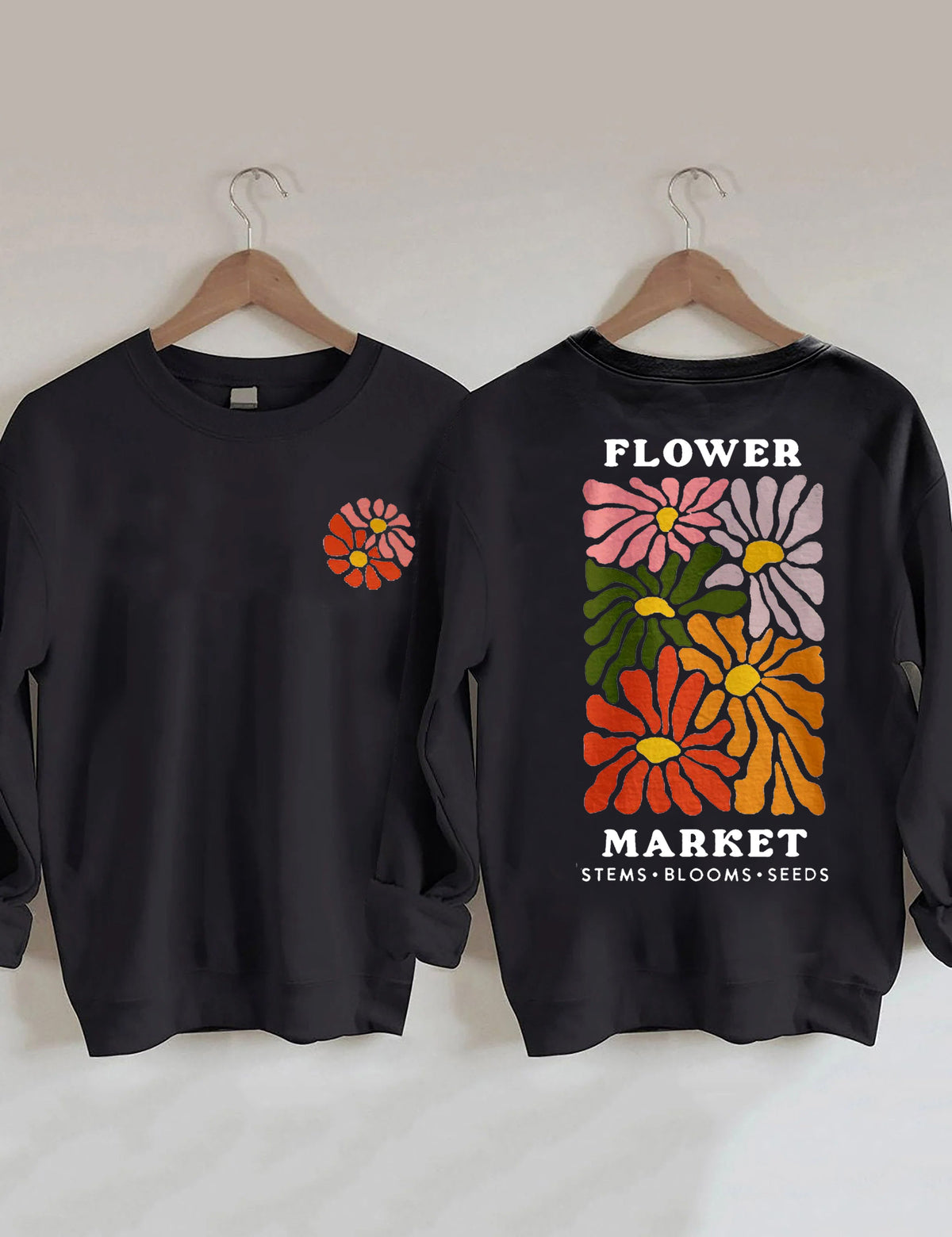 Sweatshirt mit böhmischem Wildblumen-Print