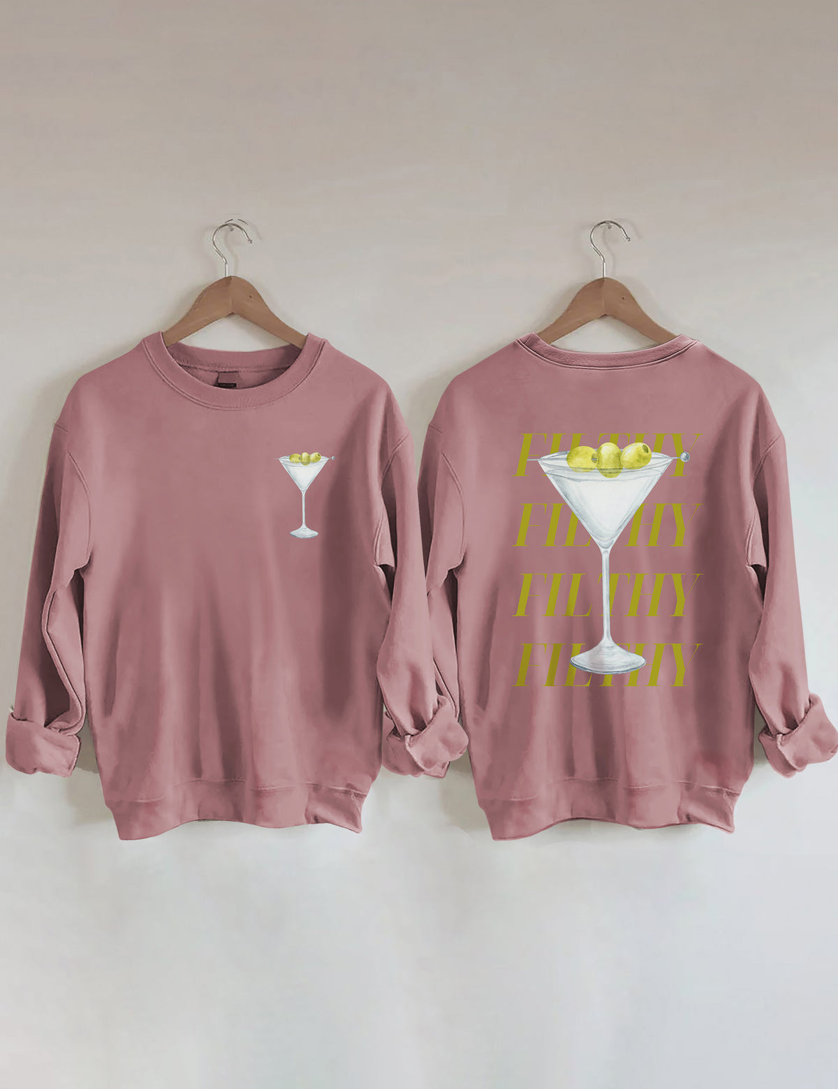 Schmutziges Martini-Sweatshirt