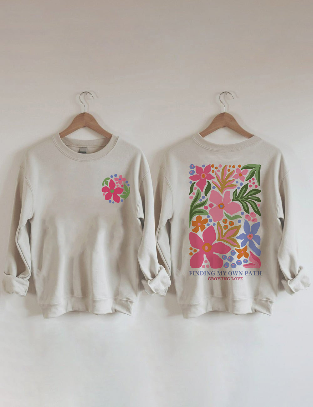 Trouver mon propre chemin Fleurs Sweatshirt