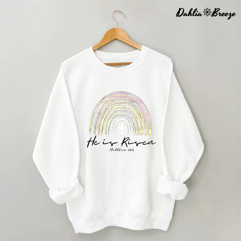 Sweat-shirt mignon imprimé He Is Risen