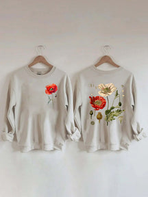 Vintage Mohn-Sweatshirt