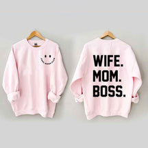 Cooles Moms Club, Wife Mom Boss Sweatshirt 