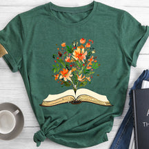 T-shirt Il y a des fleurs qui fleurissent dans le livre