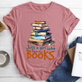 T-shirt Juste une fille qui aime les livres