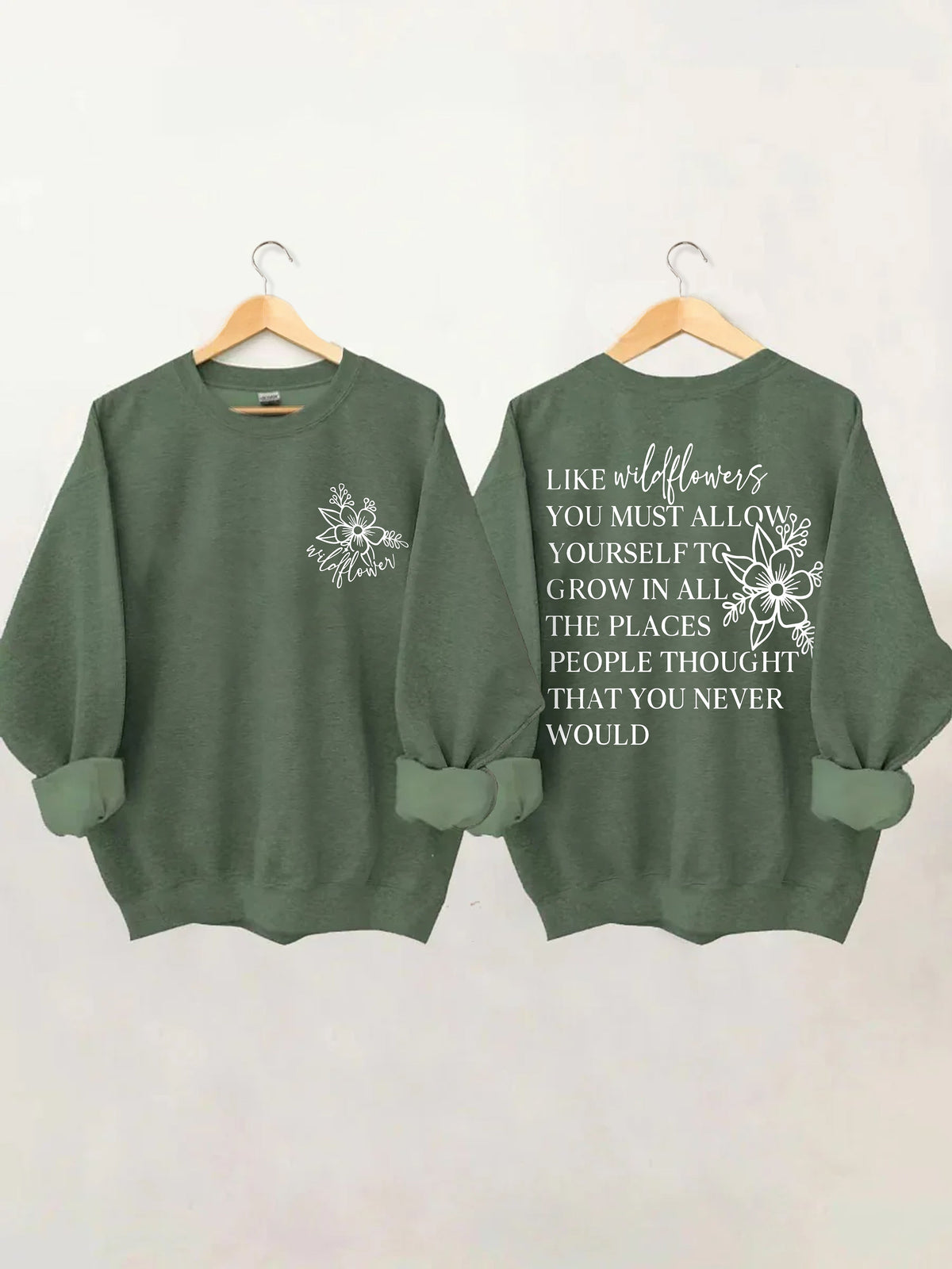 Ich mag Wildblumen-Sweatshirt