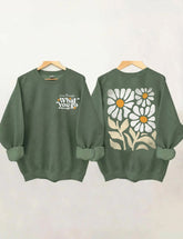 Boho Wildflower Print Sweatshirt