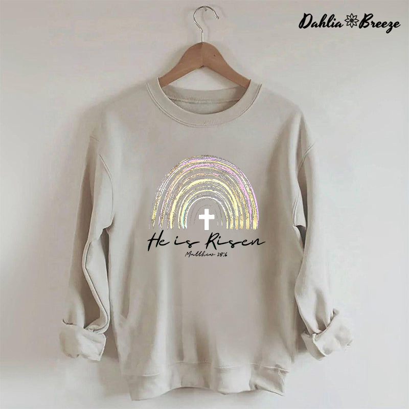 Sweat-shirt mignon imprimé He Is Risen