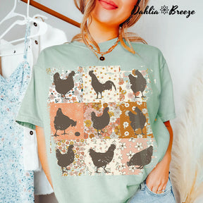 Vintage Farmhouse Chickens T-shirt