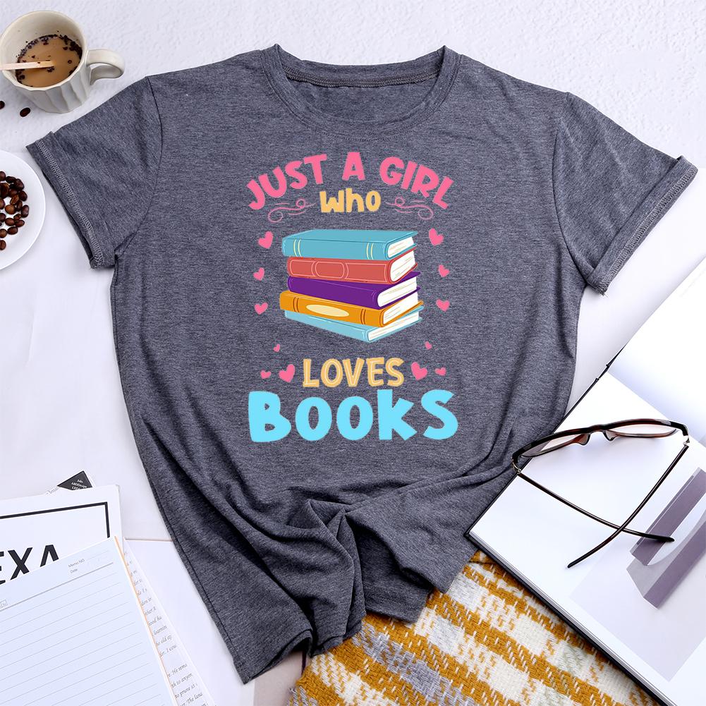 T-shirt Juste une fille qui aime les livres