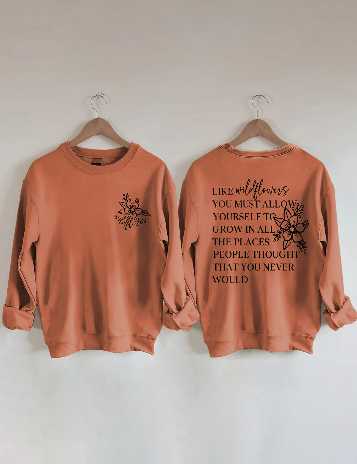 Ich mag Wildblumen-Sweatshirt