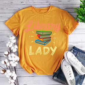 Bibliothèque Lady Book Lovers T-shirt col rond