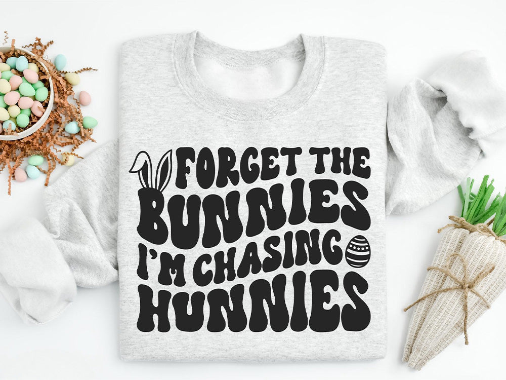 Oubliez les lapins, je chasse les Hunnies Sweat-shirt de Pâques