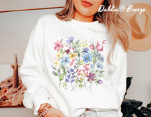 Cottagecore Floral Wildflowers Sweatshirt