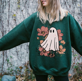 Vintage Floral Ghost Sweatshirt
