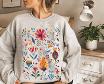 Sweat-shirt fleurs sauvages