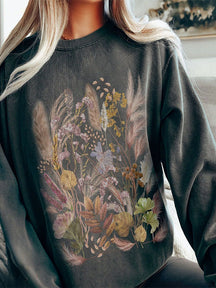 Herbst-Wildblumen-Sweatshirt