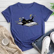 T-shirt Les livres et les chats rendent ma vie douce