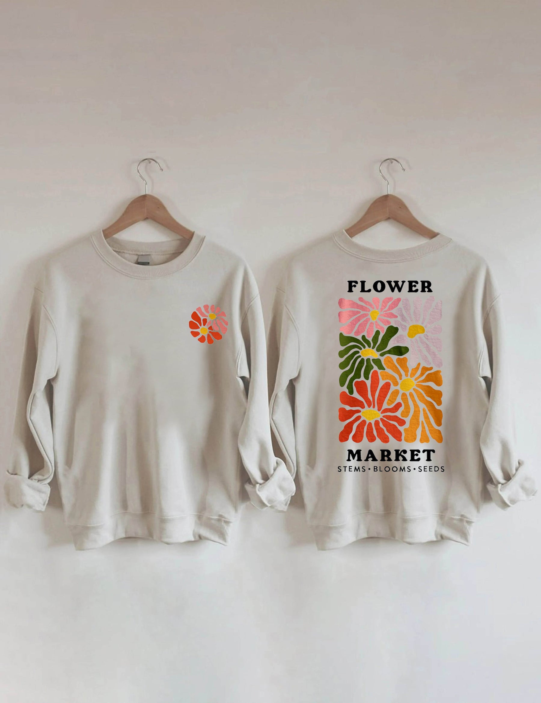 Bohemian Wildflower Print Sweatshirt