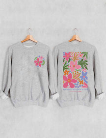 Trouver mon propre chemin Fleurs Sweatshirt