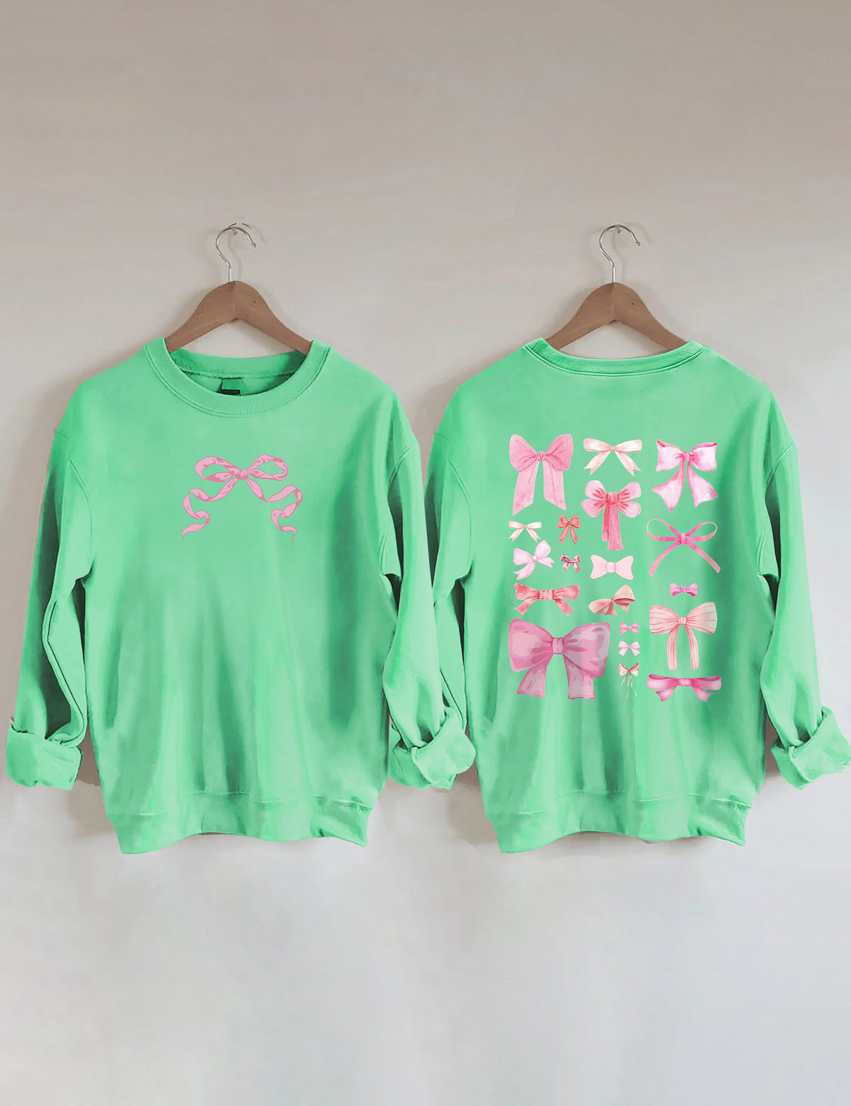 Sweat-shirt mignon avec nœud rose