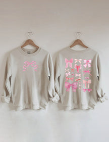 Sweat-shirt mignon avec nœud rose