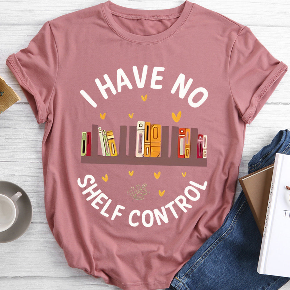 Rainbow Book I Have No Shelf Control Round Neck T-shirt