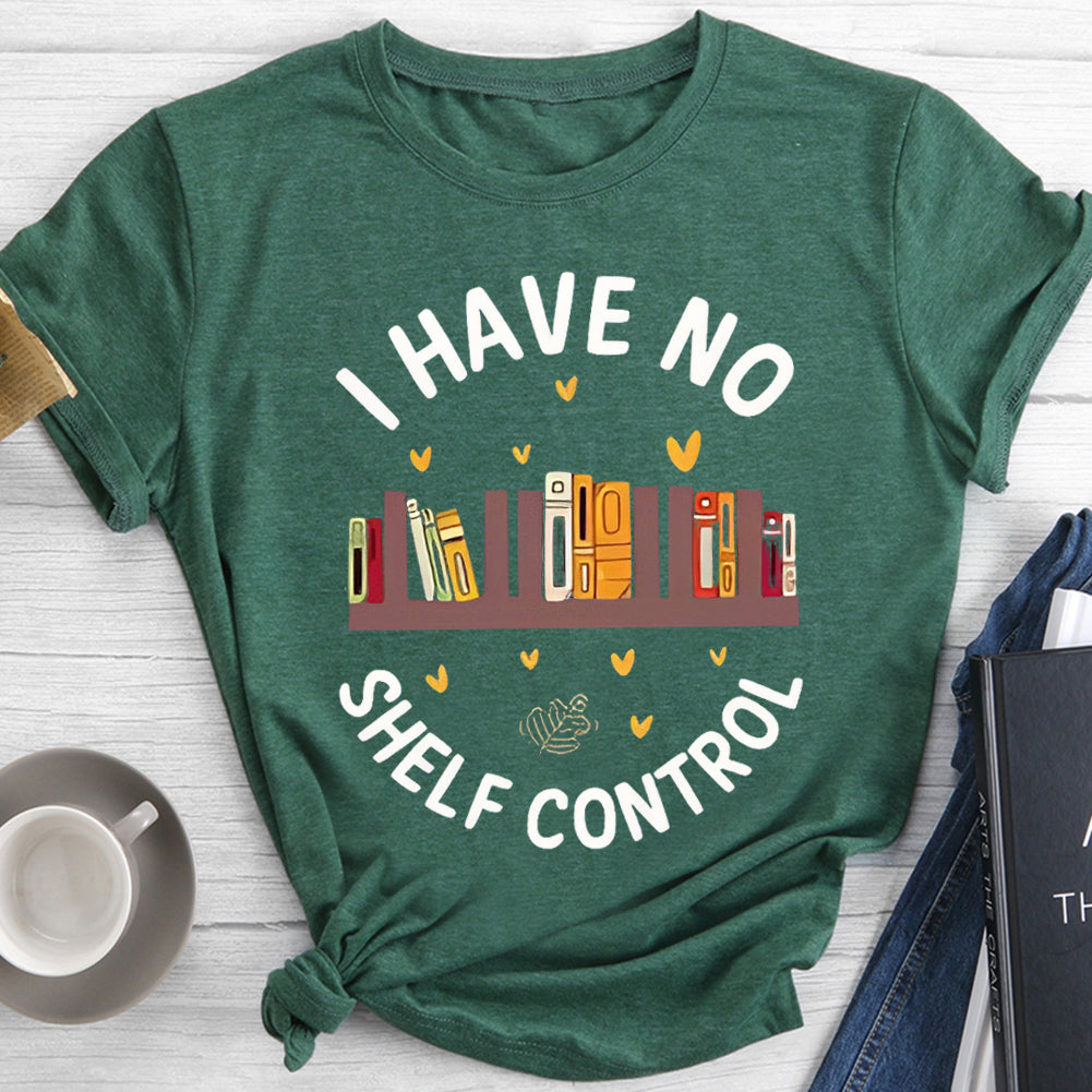 Rainbow Book I Have No Shelf Control Round Neck T-shirt