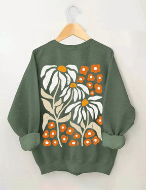 Grow Positive Thoughts Vintage Wildflowers Sweatshirt