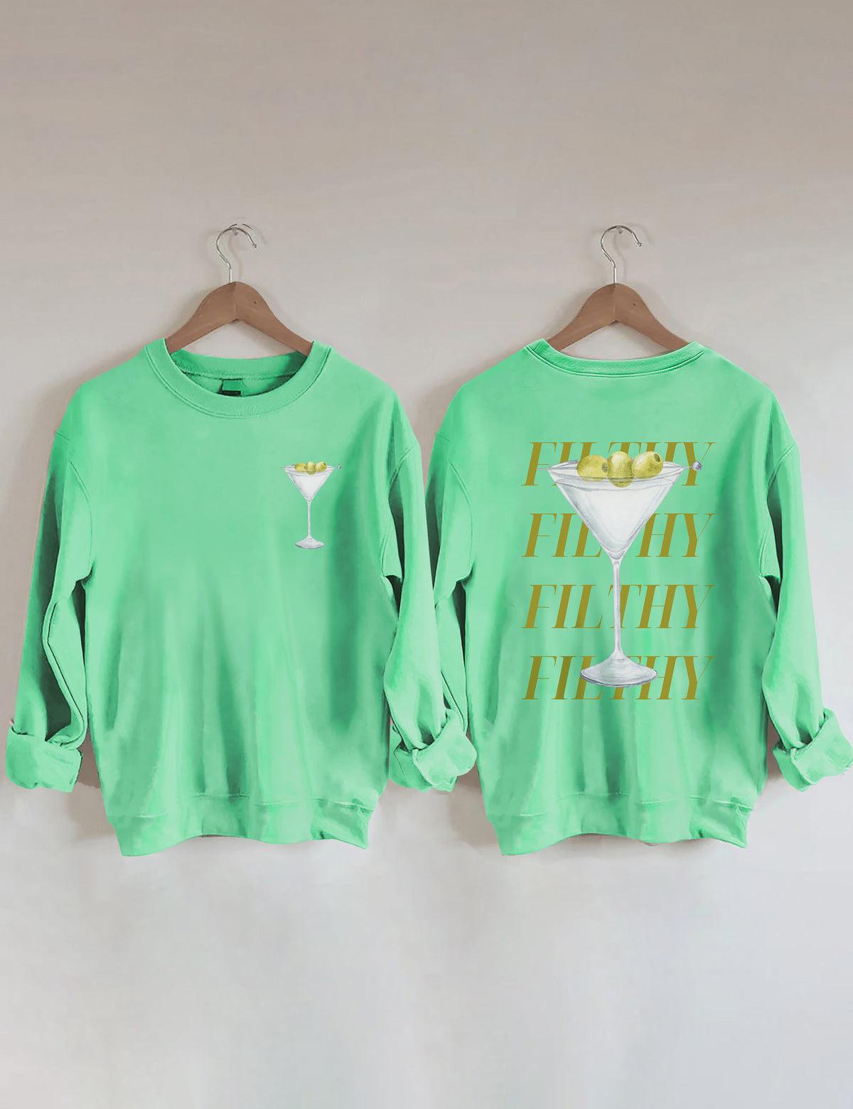 Schmutziges Martini-Sweatshirt