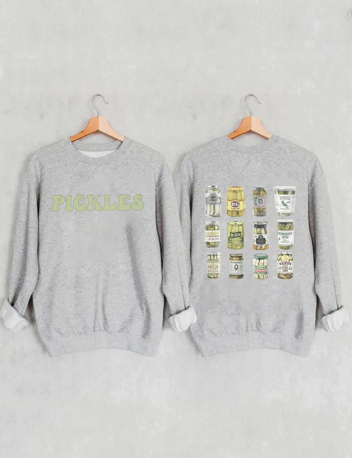 Sweat-shirt cornichons en conserve vintage 