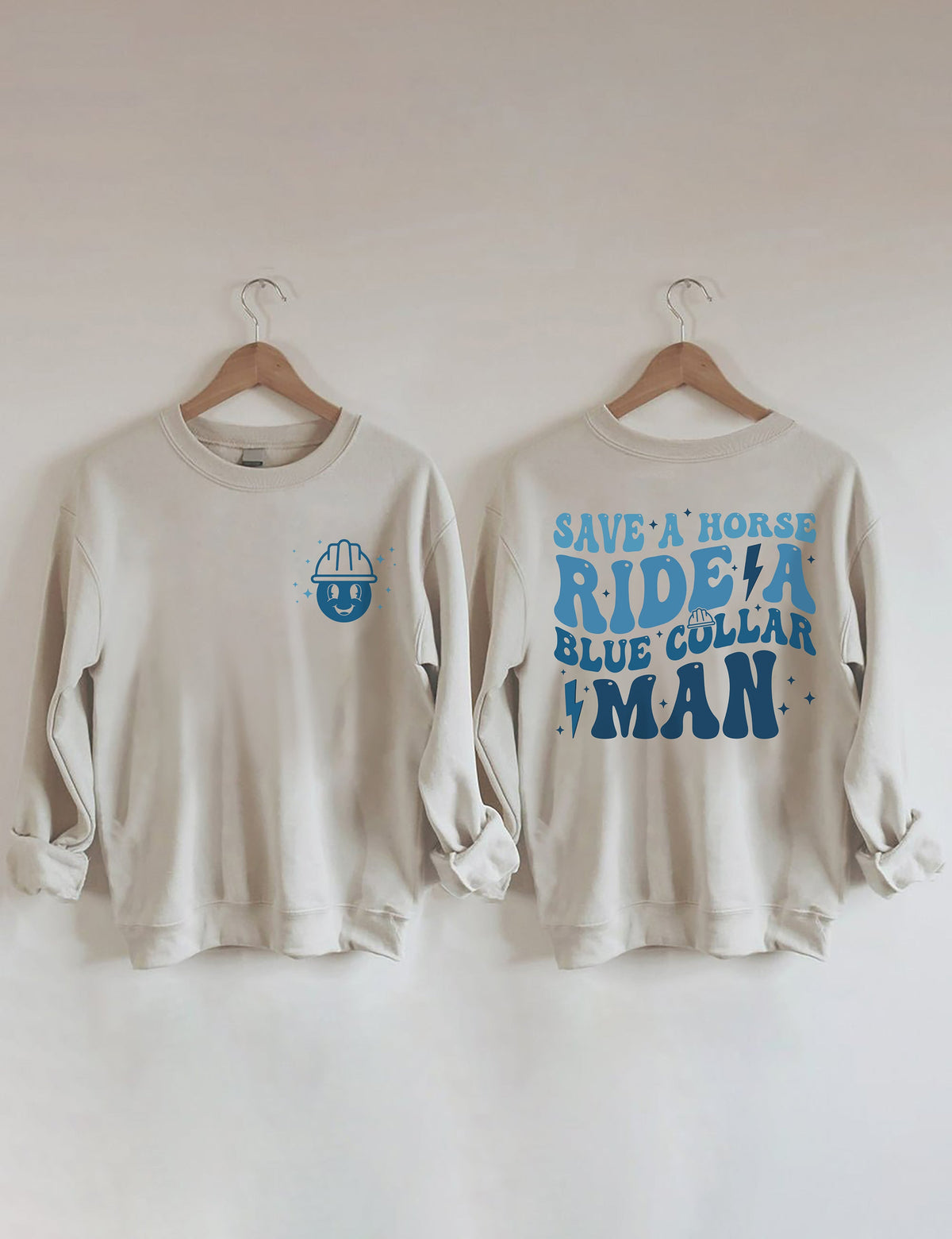 Save A Horse Ride A Blue Collar Herren-Sweatshirt