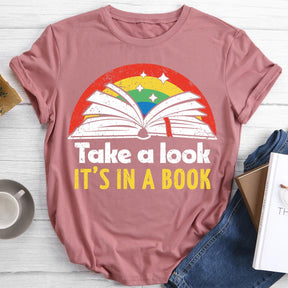 Take a Look It¡®s in a Book Round Neck T-shirt